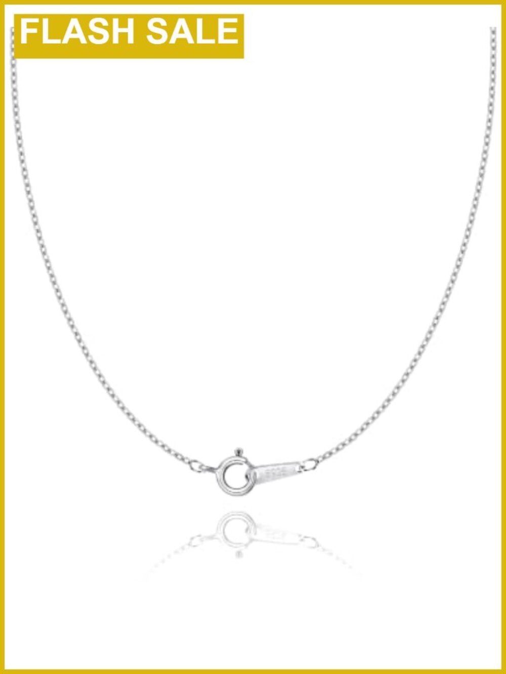 925 Sterling Silver Cable Chain Necklace 18K Gold Plated Lobster Clasp
